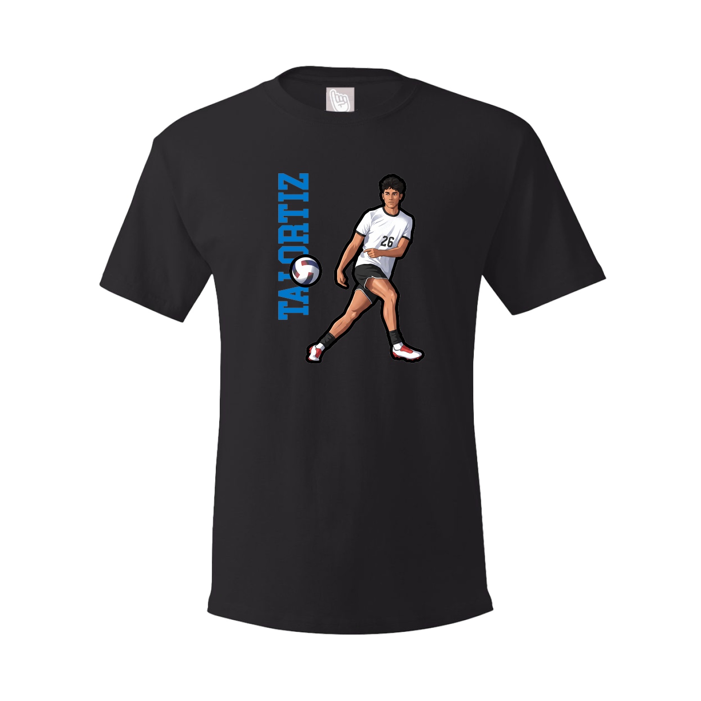 Tee — Name Vertical in Black