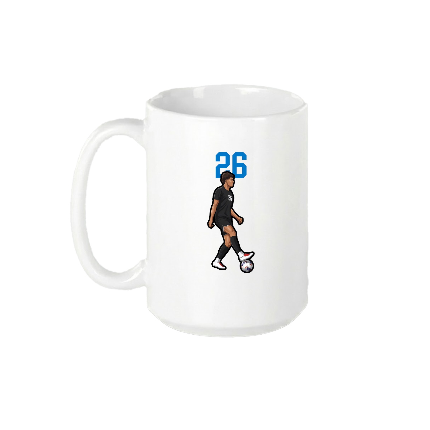 15oz Coffee Mug — Number Top in White