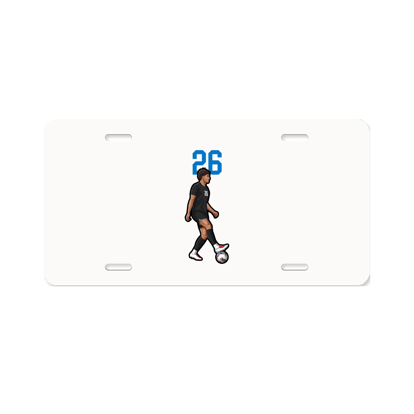 License Plate — Number Top in Classic