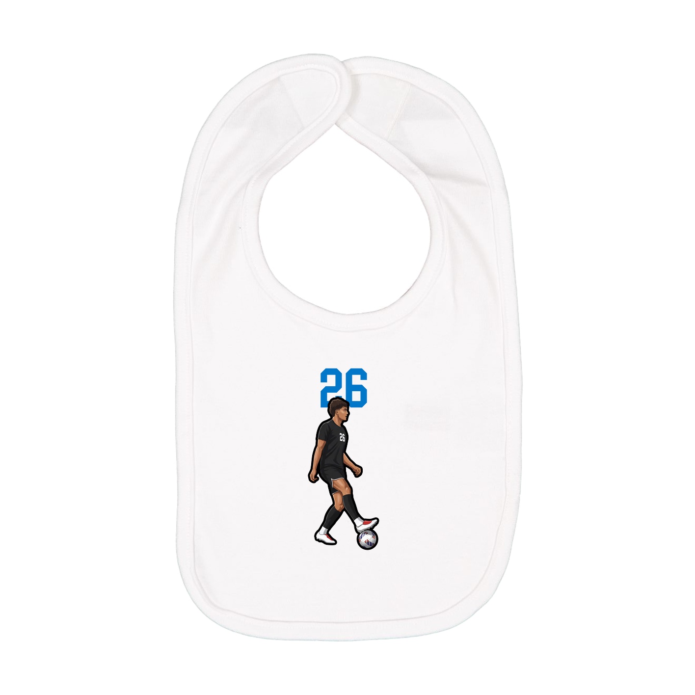 Infant Bib — Number Top in White