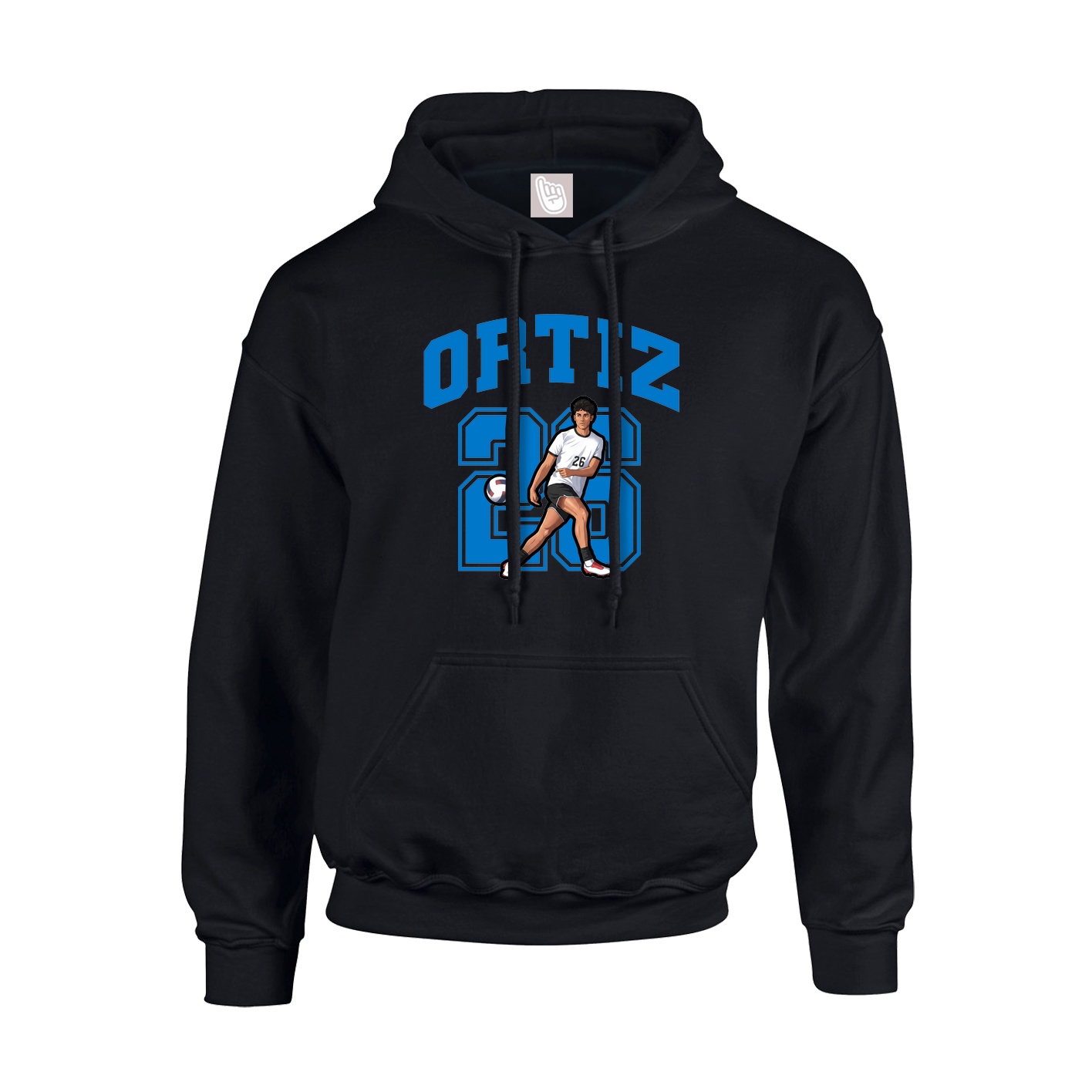 Hoodie — Number in Black