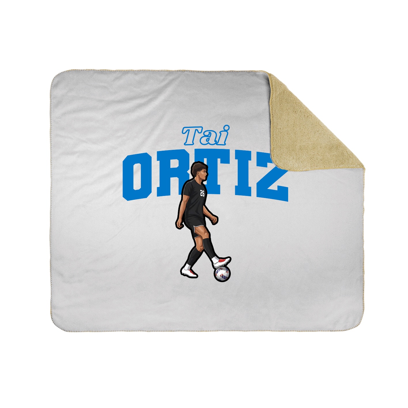 Throw Blanket — Name Arch in White