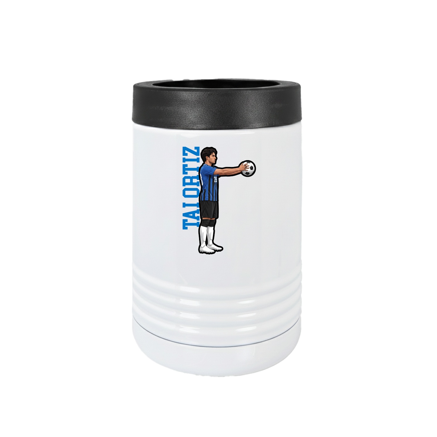 Beverage Holder — Name Vertical in White