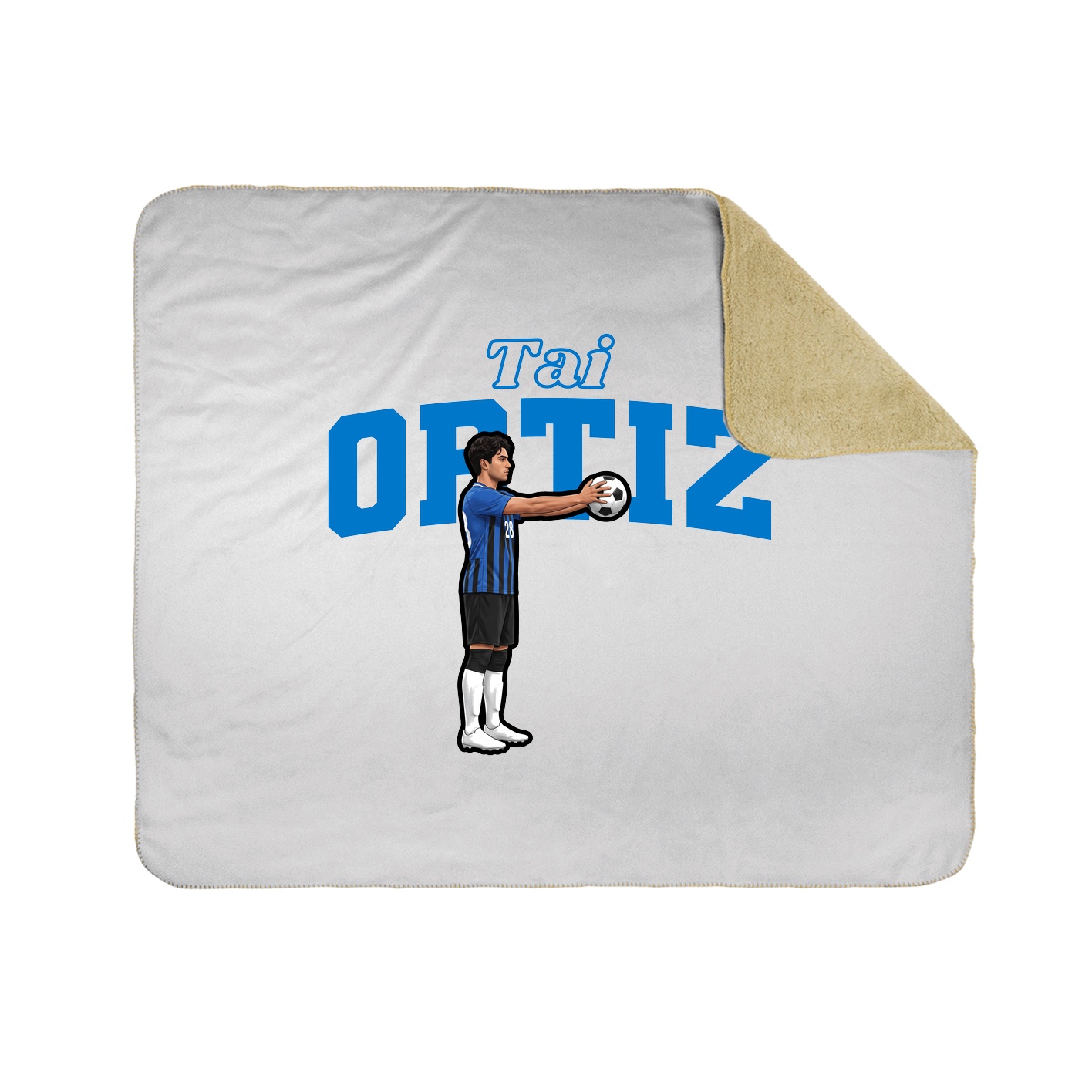 Throw Blanket — Name Arch in White