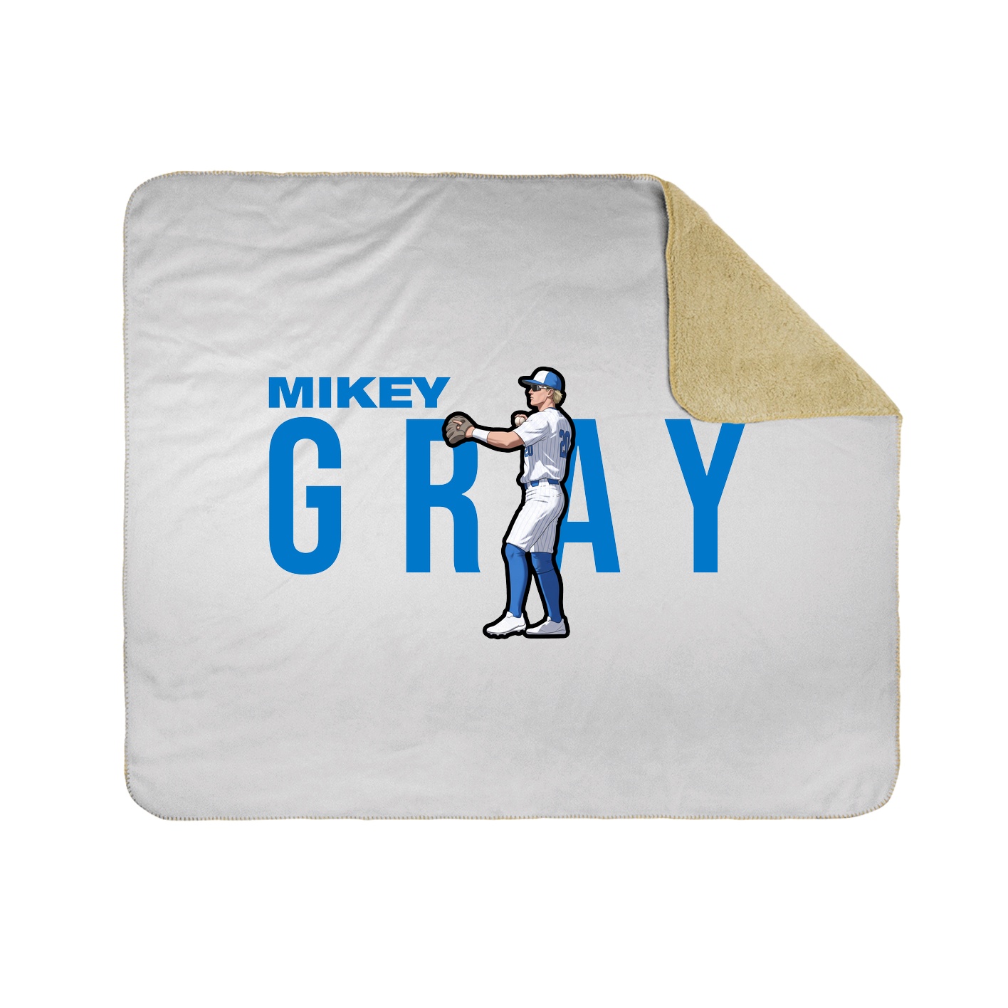 Throw Blanket — Player Name in White
