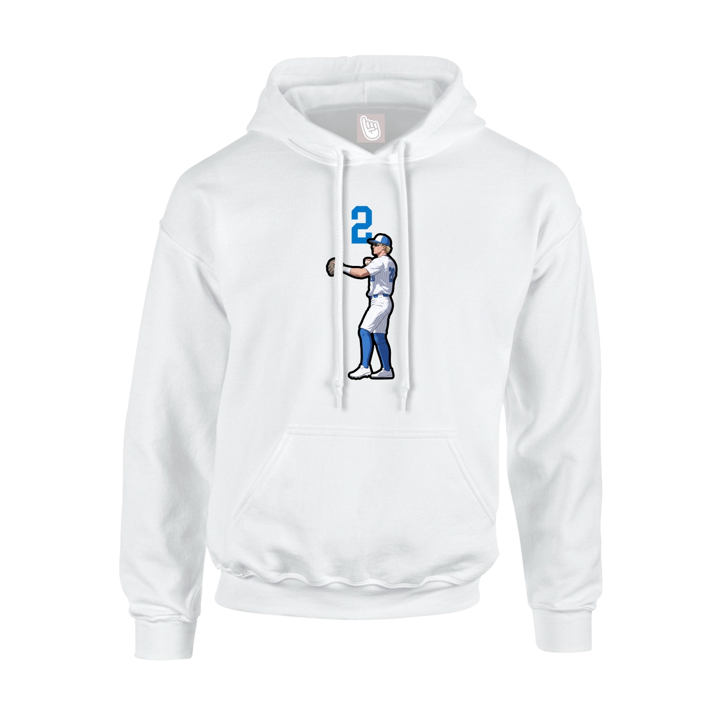 Hoodie — Number Top in White