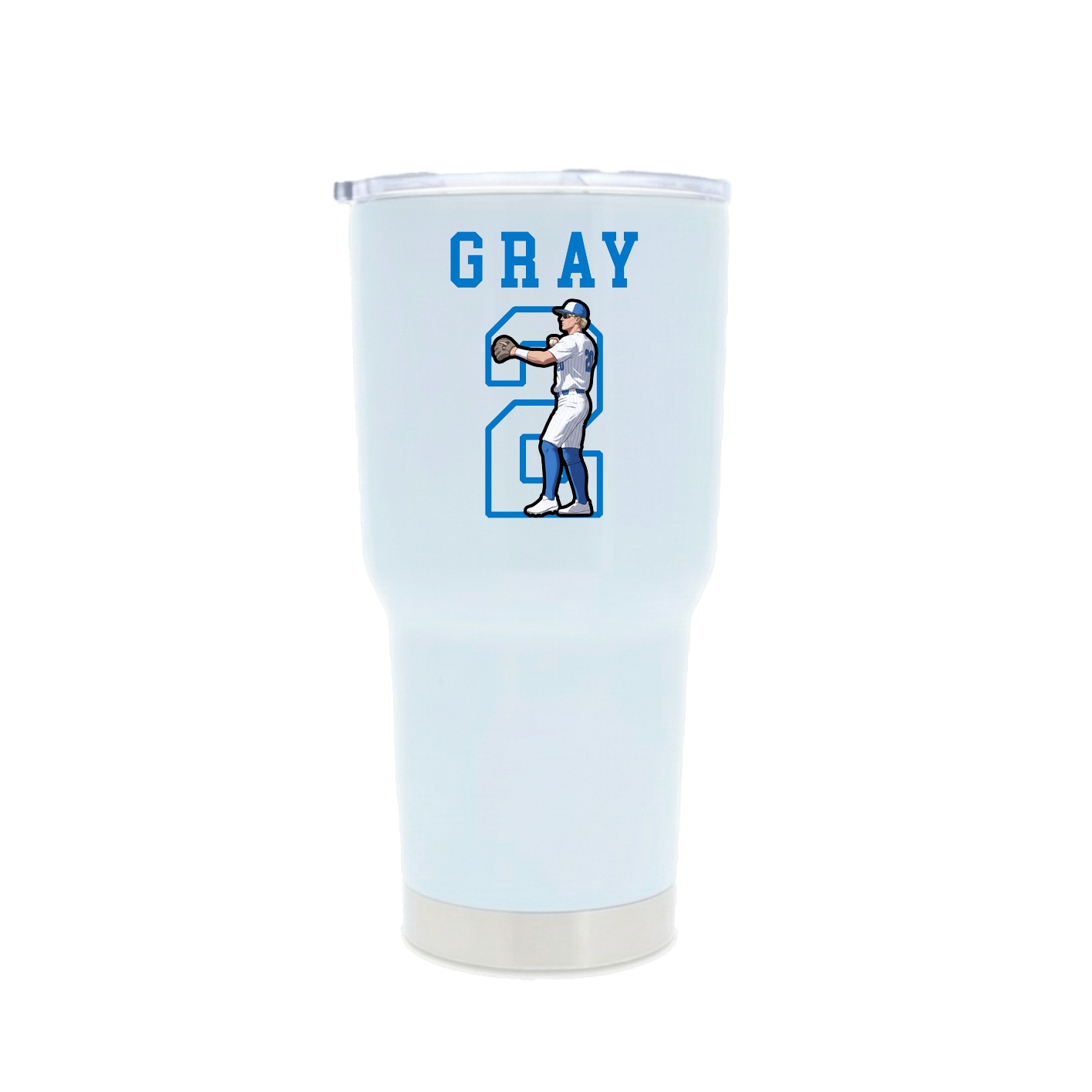 30oz Stainless Steel Tumbler — Shirsey in White