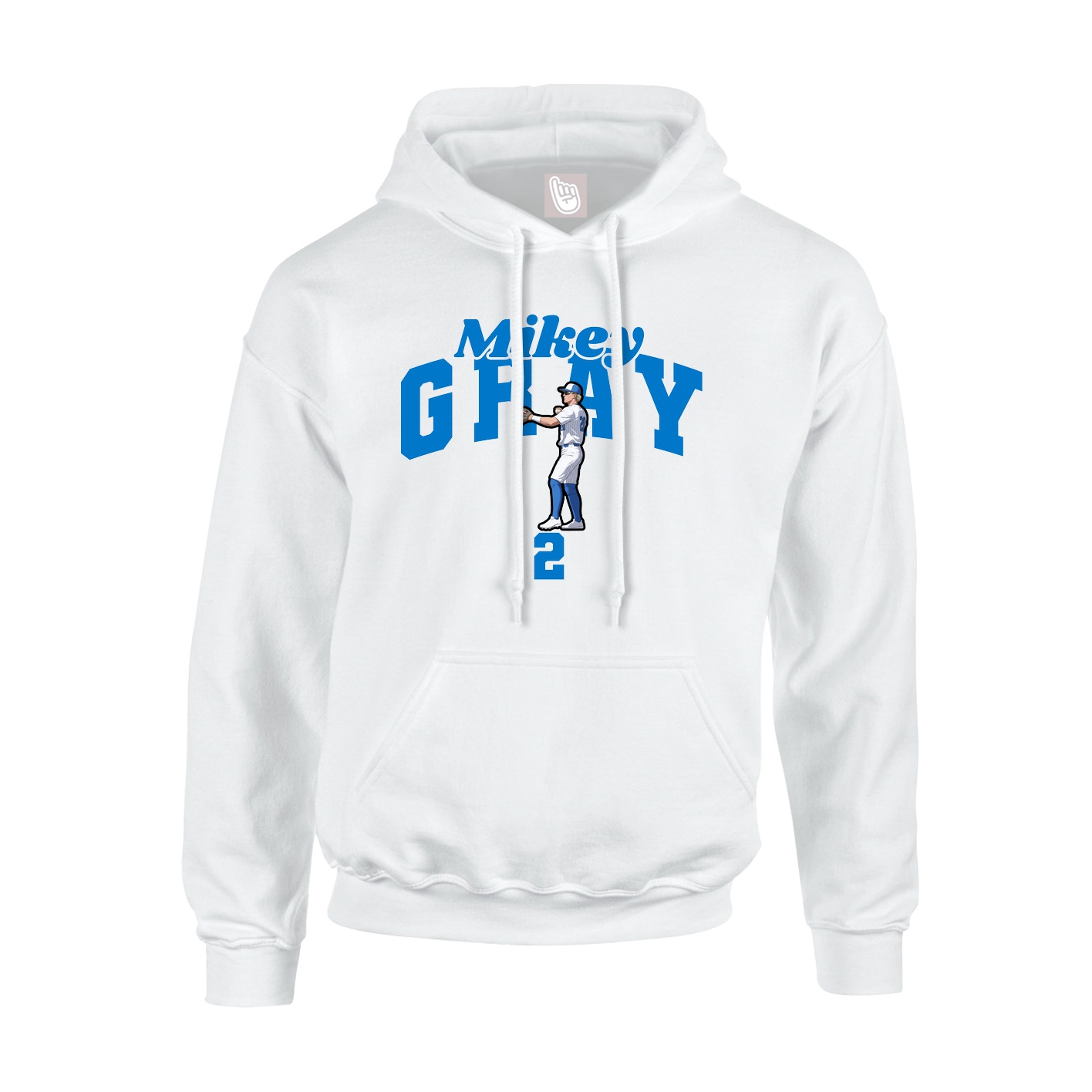 Youth Hoodie — Signature Arch in White