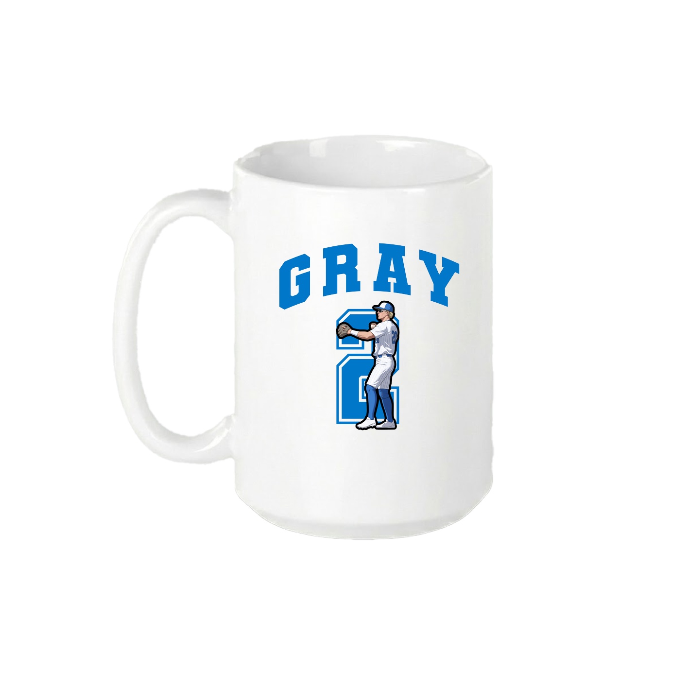 15oz Coffee Mug — Number in White