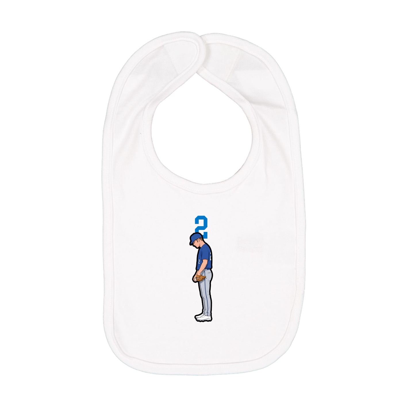 Infant Bib — Number Top in White