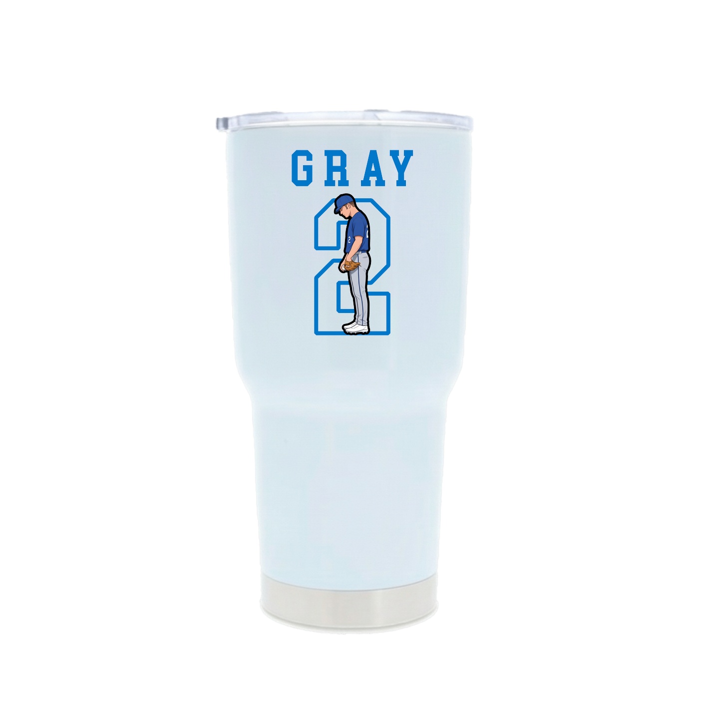 30oz Stainless Steel Tumbler — Shirsey in White
