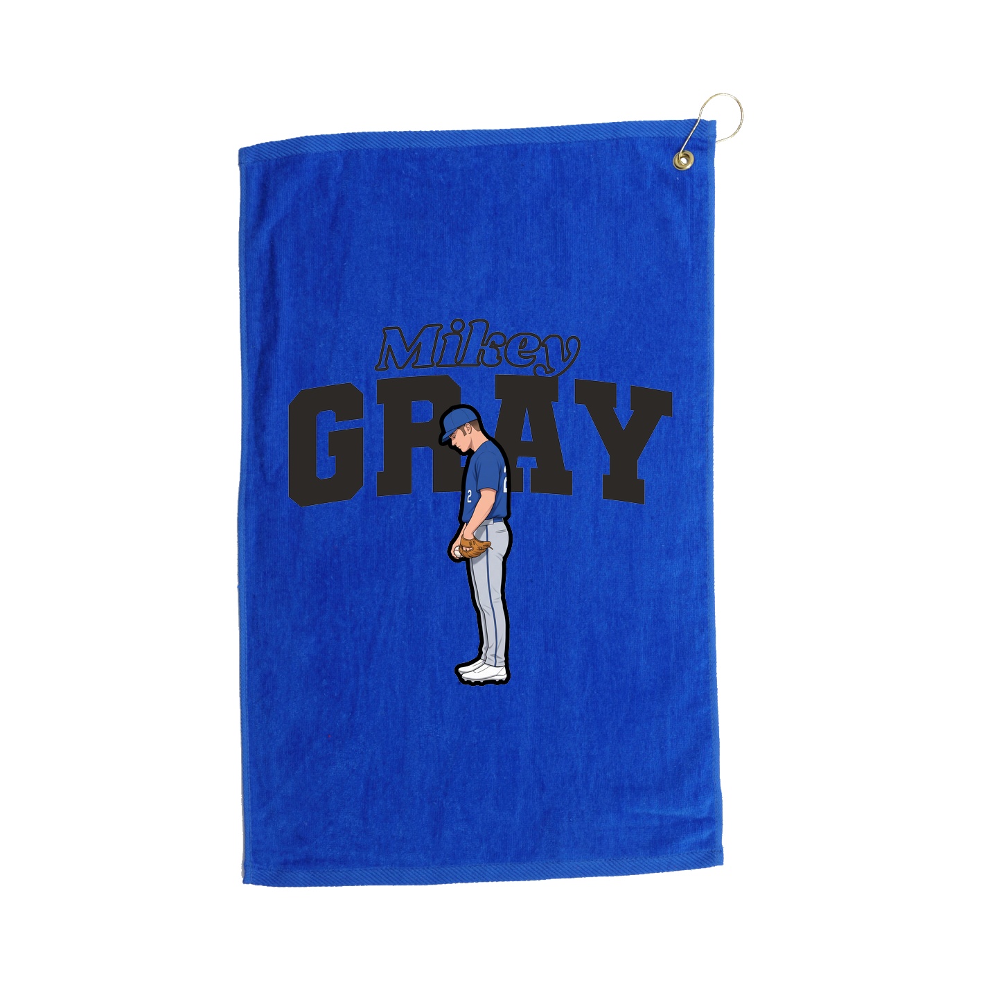 Golf Towel — Name Arch in Royal