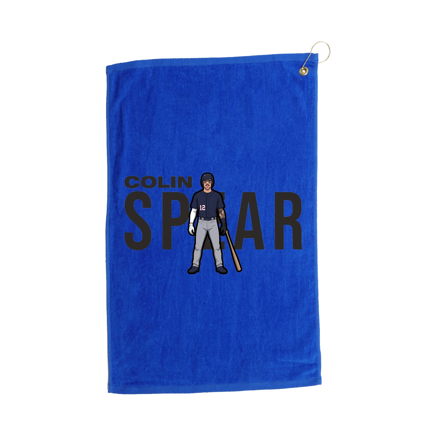 Golf Towel — Player Name in Royal