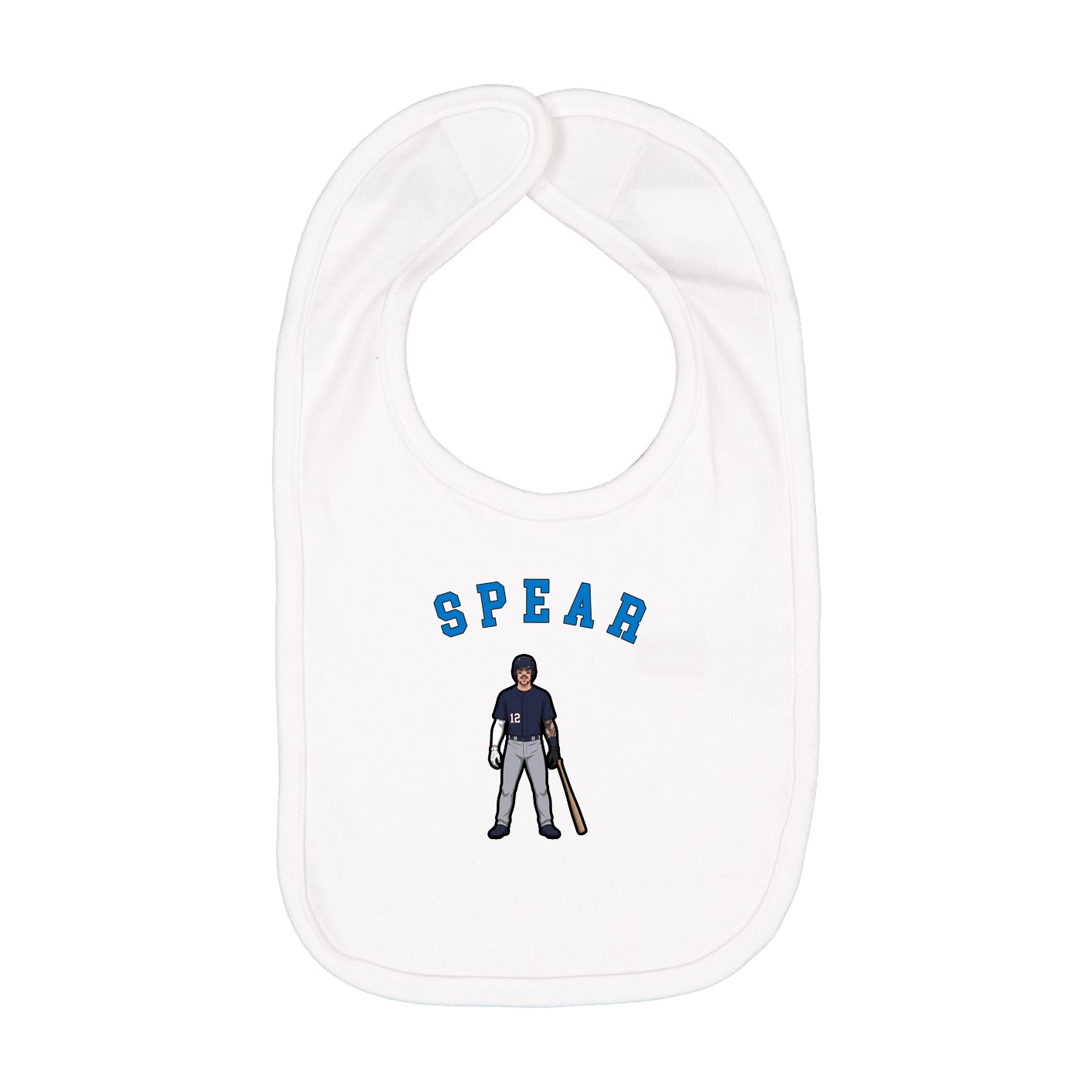 Infant Bib — Shirsey Arch in White