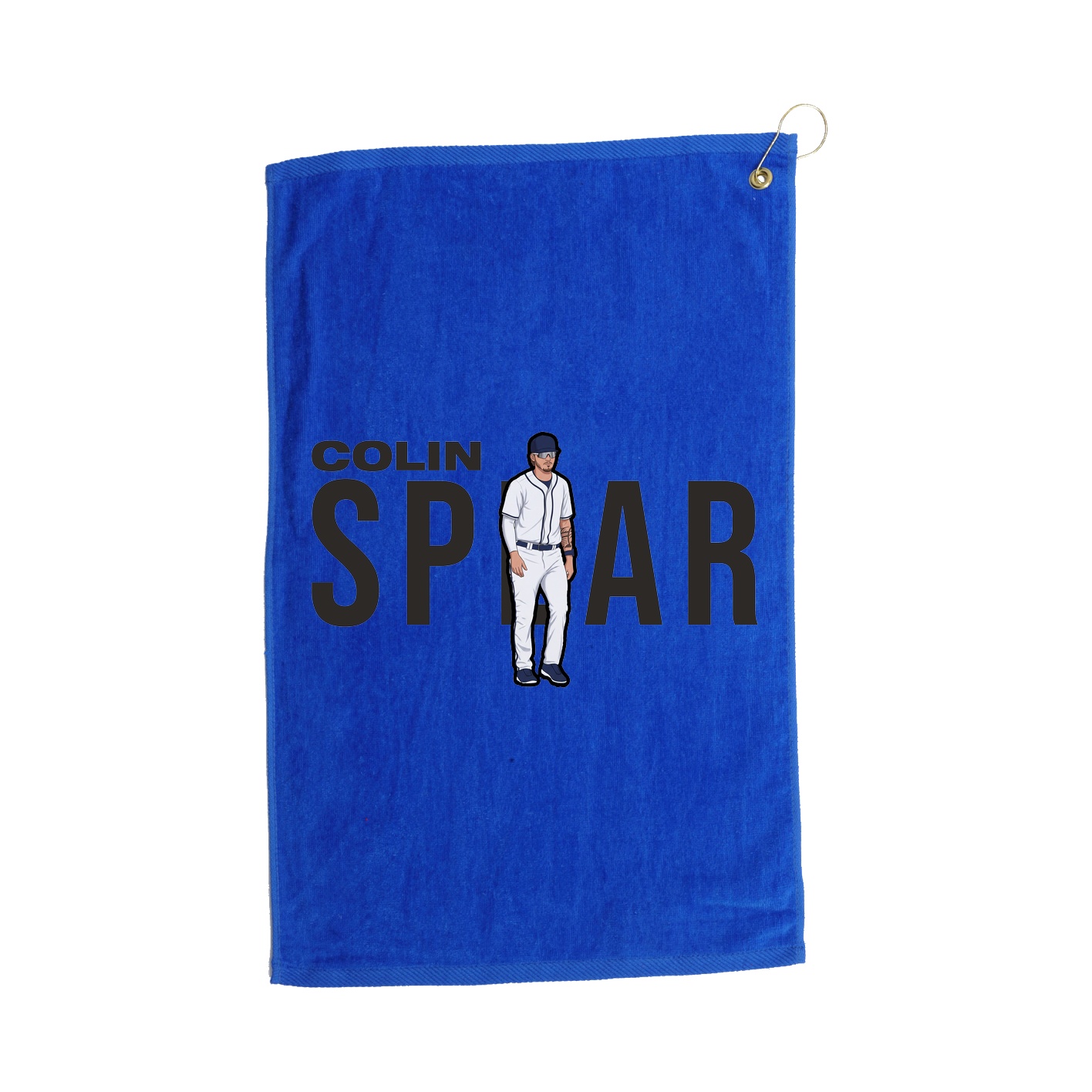Golf Towel — Player Name in Royal