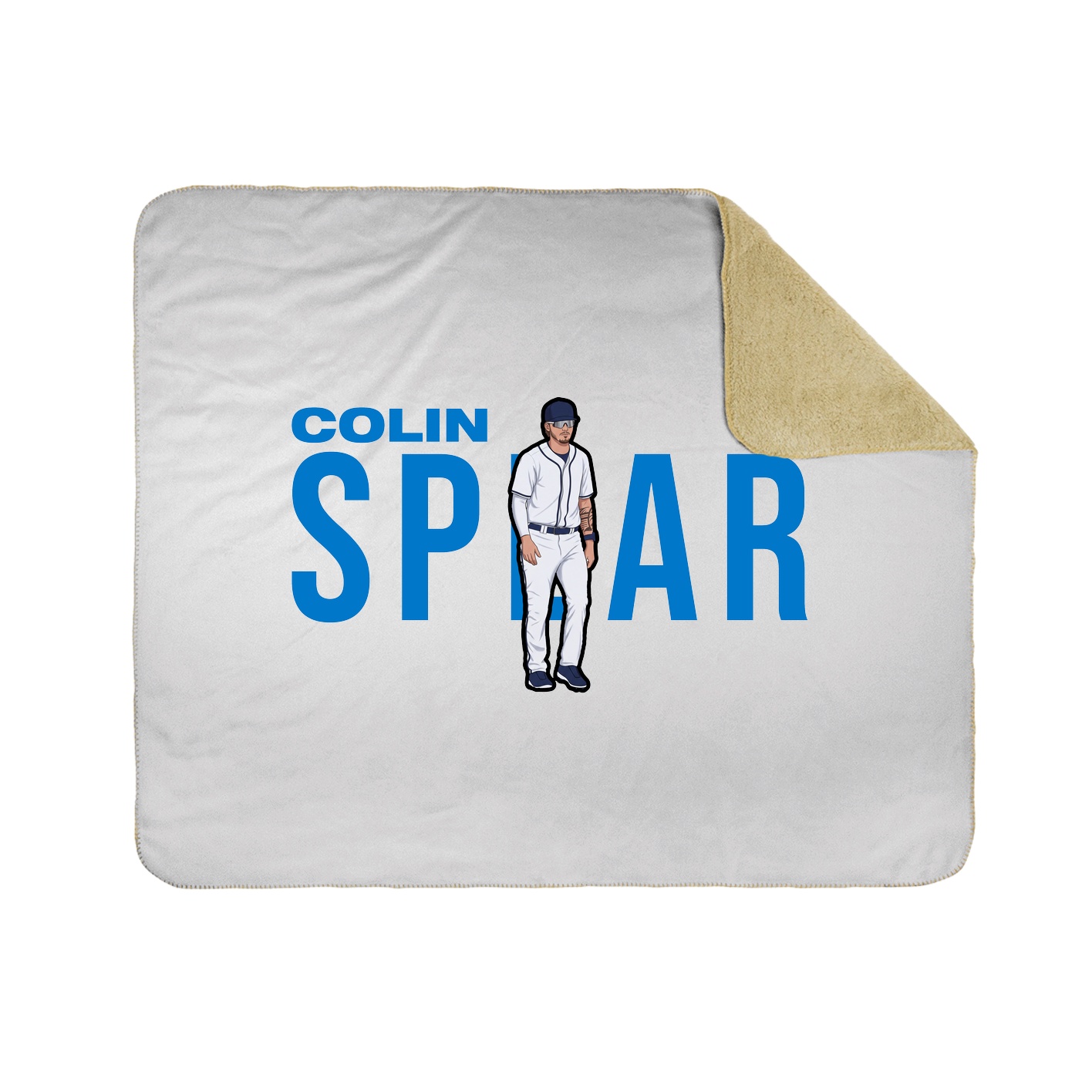 Throw Blanket — Player Name in White