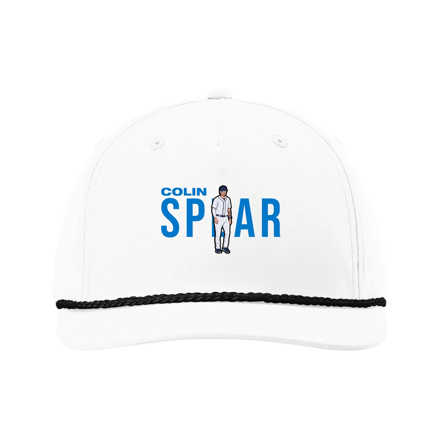 Five-Panel Classic Rope Cap — Player Name in White