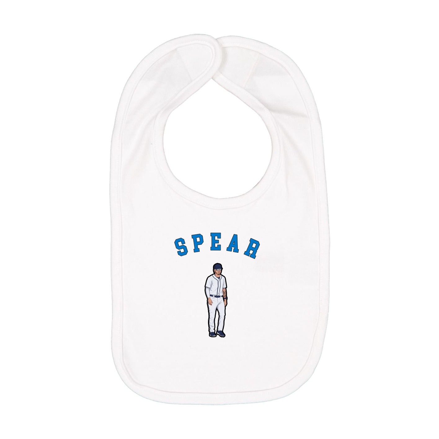 Infant Bib — Shirsey Arch in White