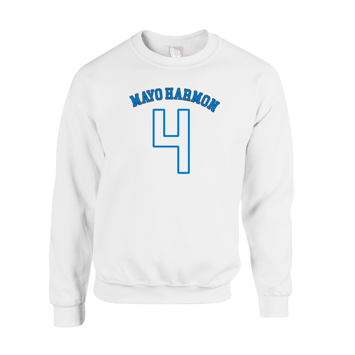 Fleece Crew — Shirsey Arch in White
