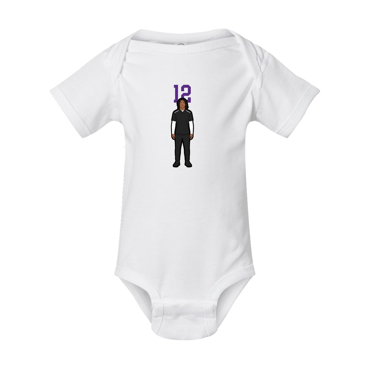 Baby Onesie — Number Top in White