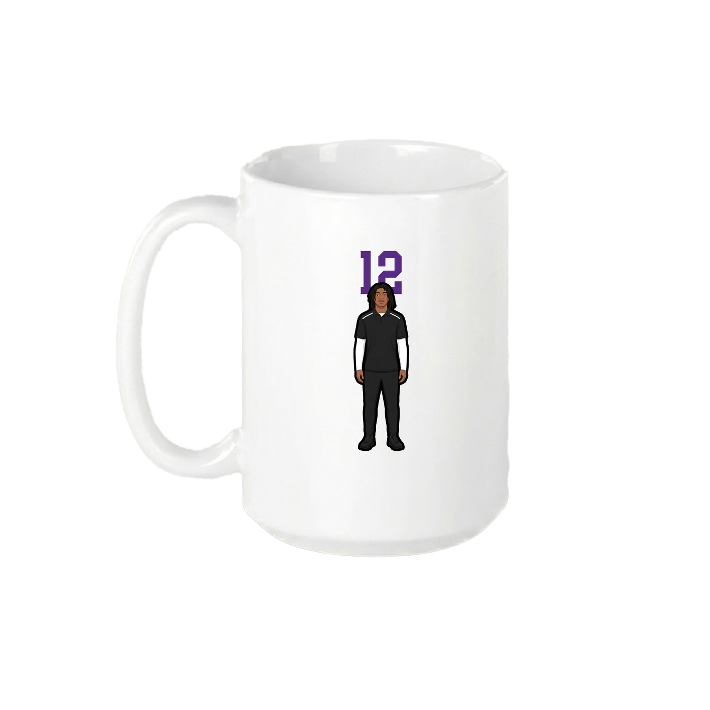 15oz Coffee Mug — Number Top in White