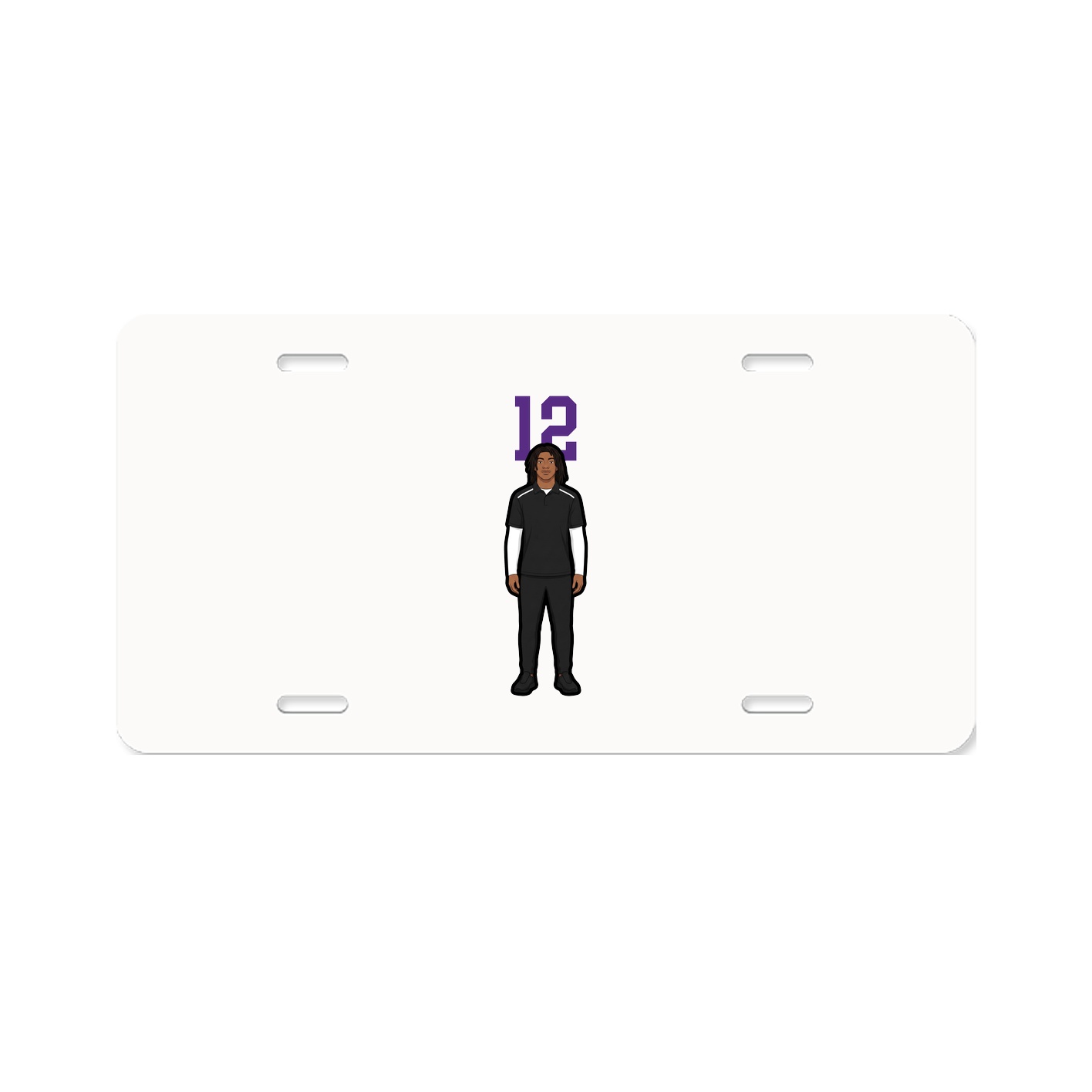 License Plate — Number Top in Classic