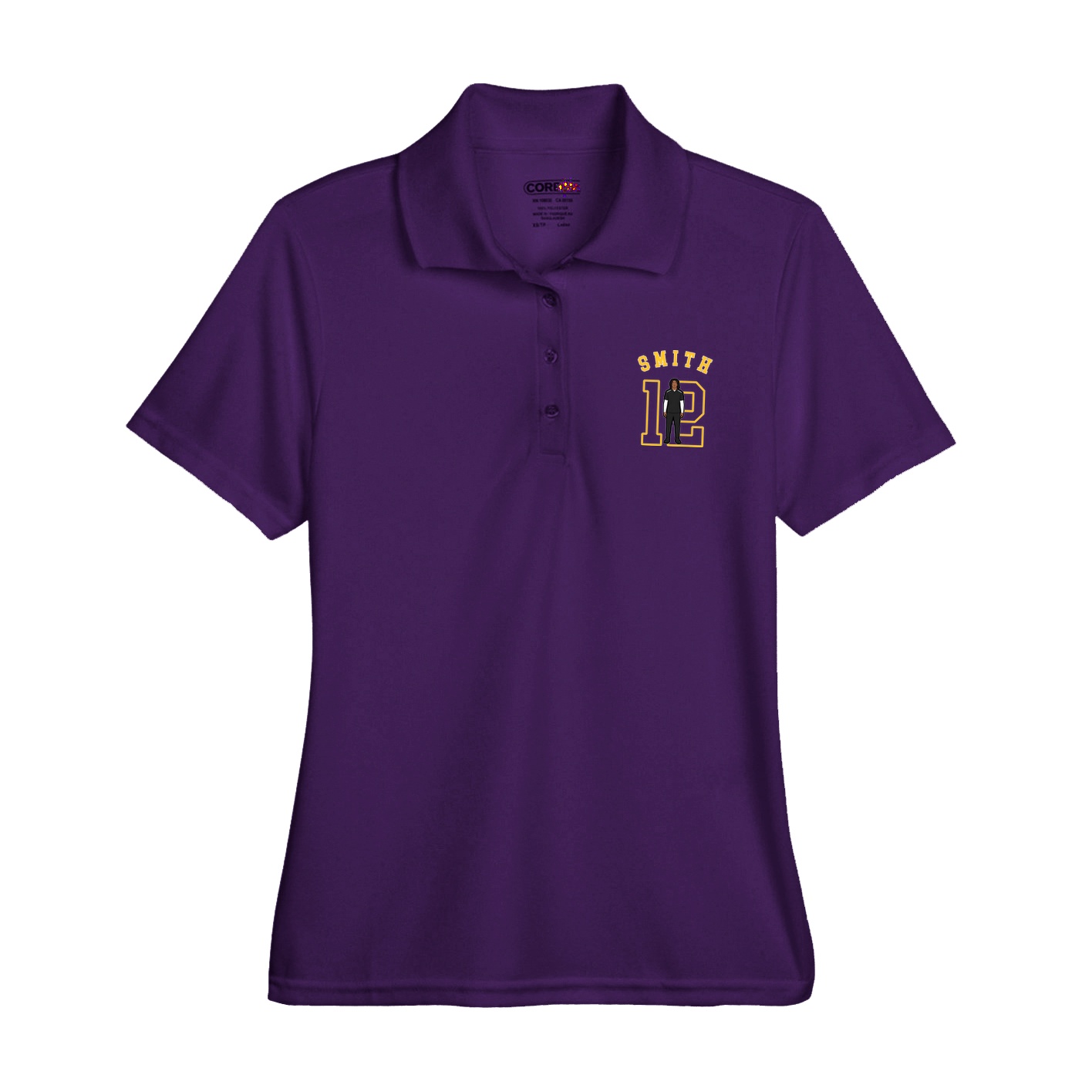 Womens Performance Polo — Shirsey Arch in Purple