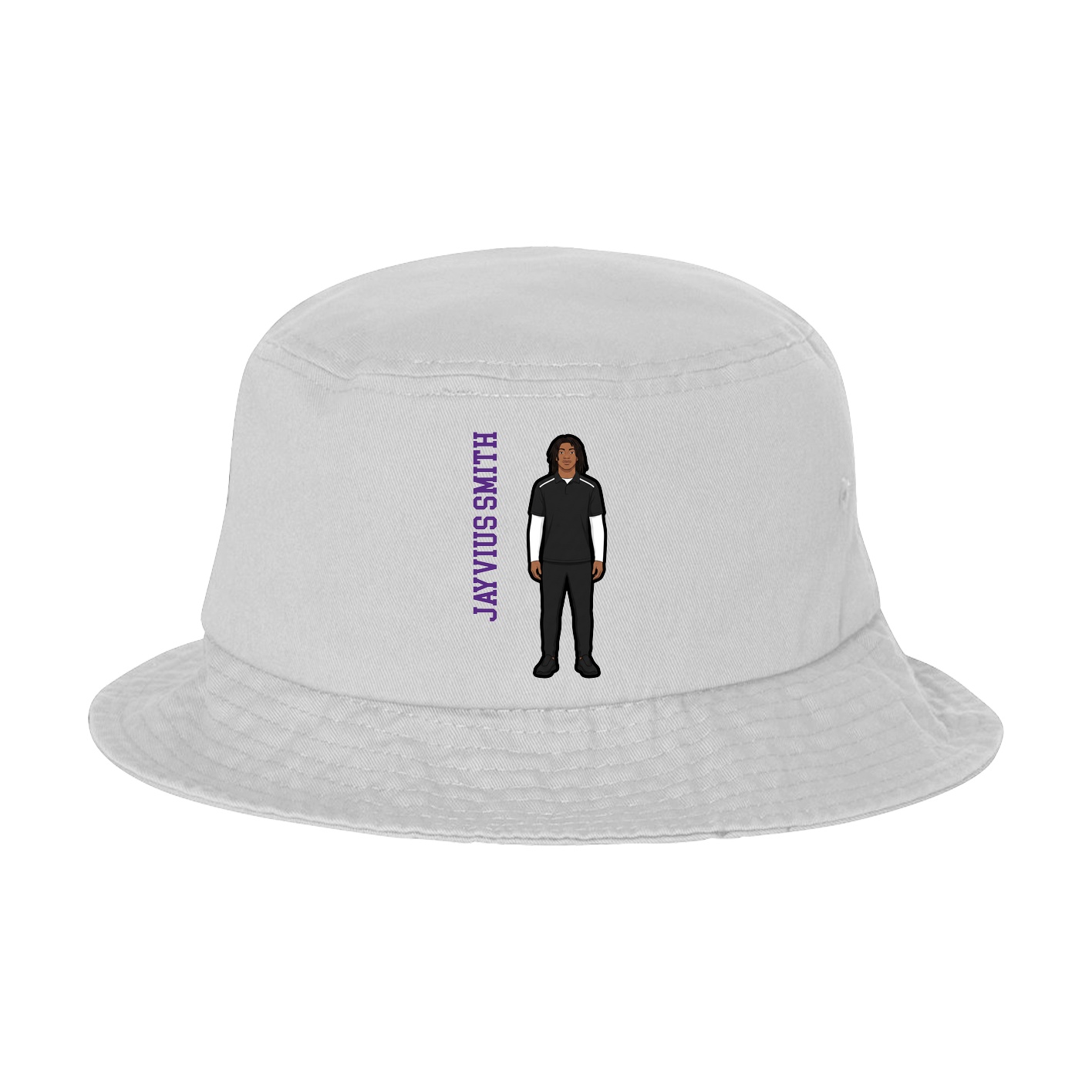 Bucket Cap — Name Vertical in White