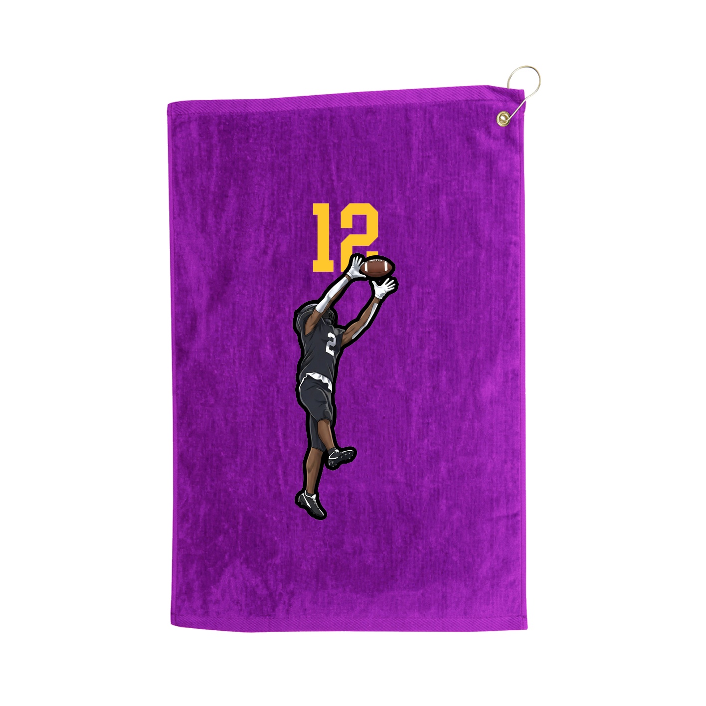 Golf Towel — Number Top in Purple