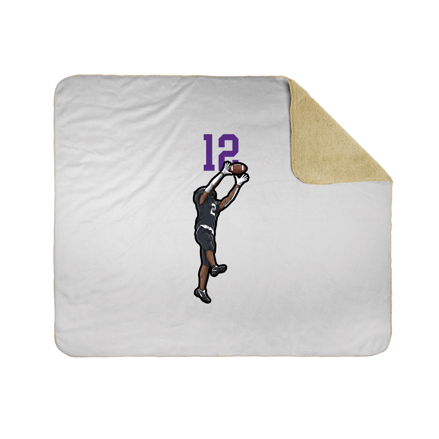 Throw Blanket — Number Top in White