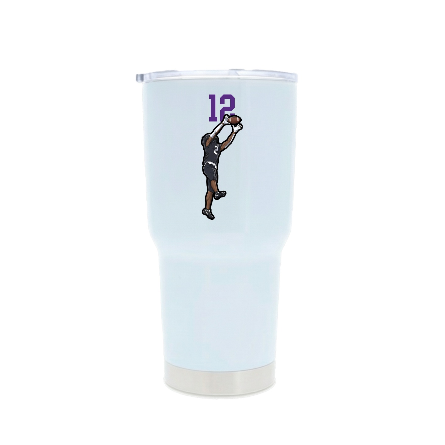 30oz Stainless Steel Tumbler — Number Top in White