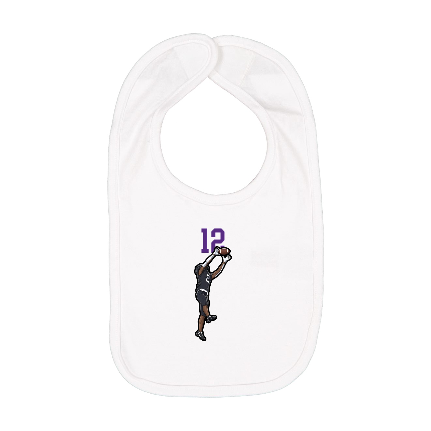 Infant Bib — Number Top in White