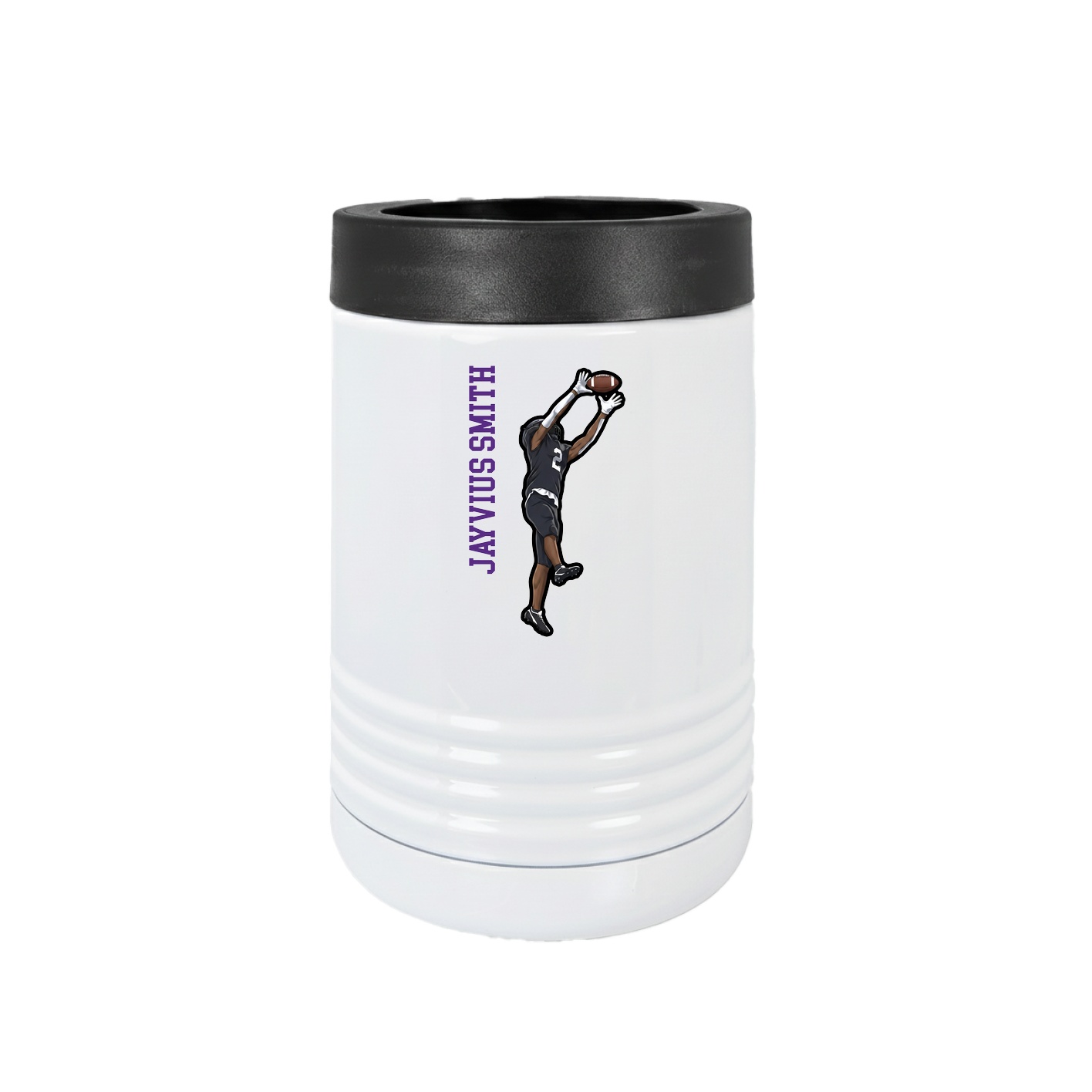Beverage Holder — Name Vertical in White