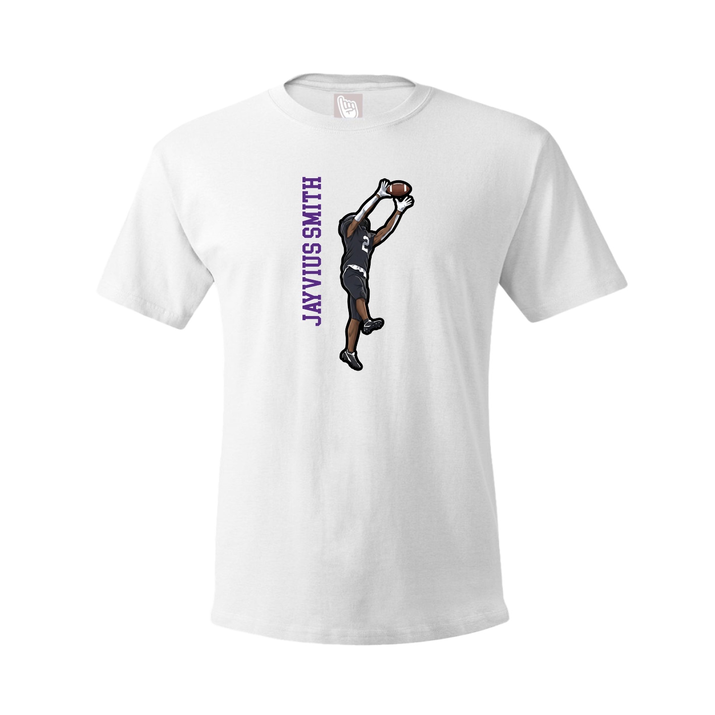 Tee — Name Vertical in White