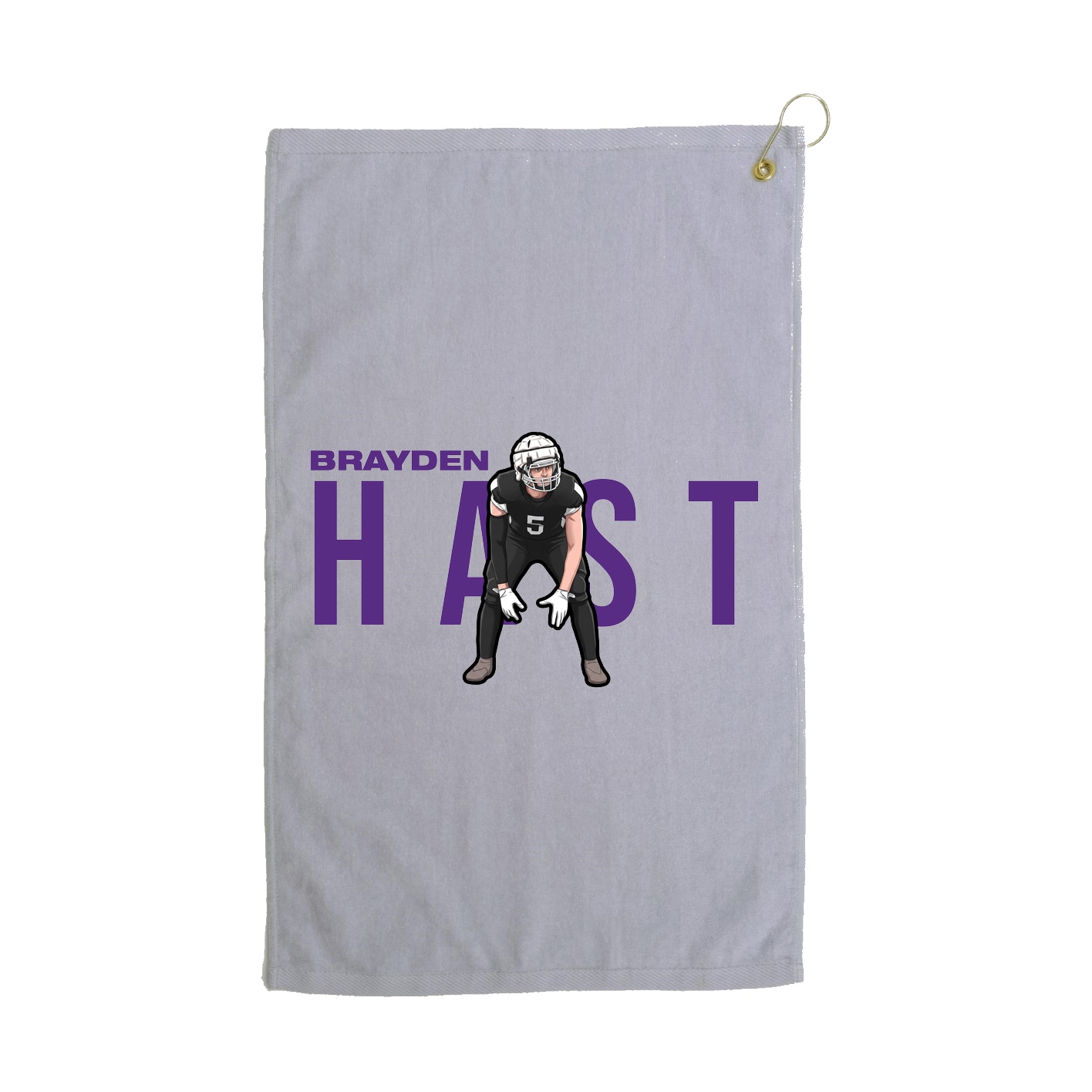 Golf Towel — Player Name in Grey