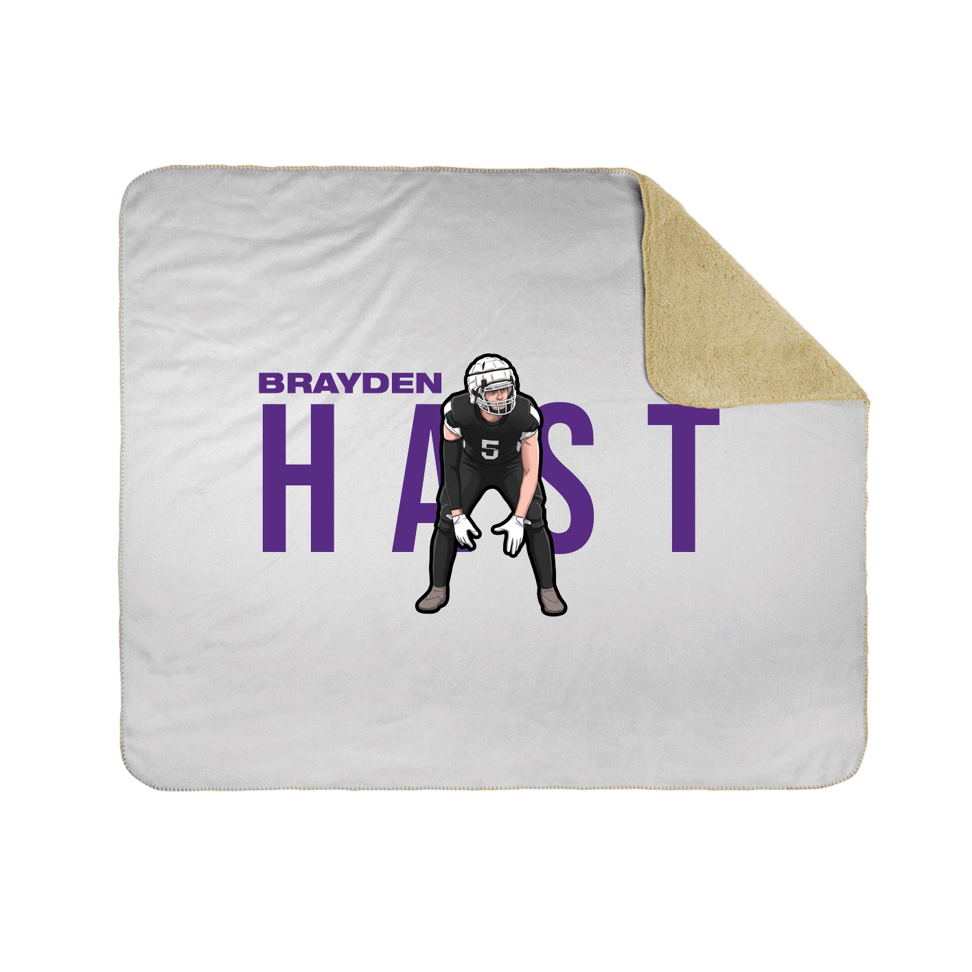 Throw Blanket — Player Name in White