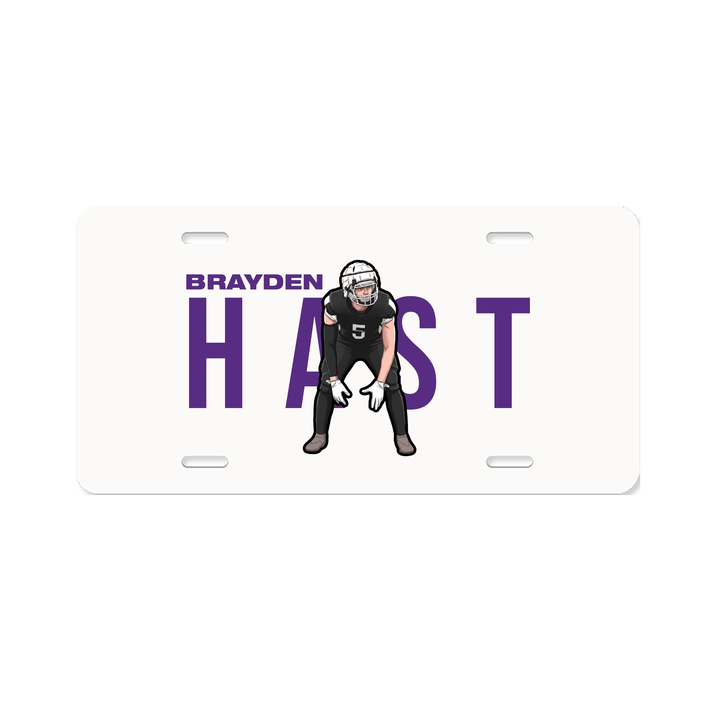 License Plate — Player Name in Classic