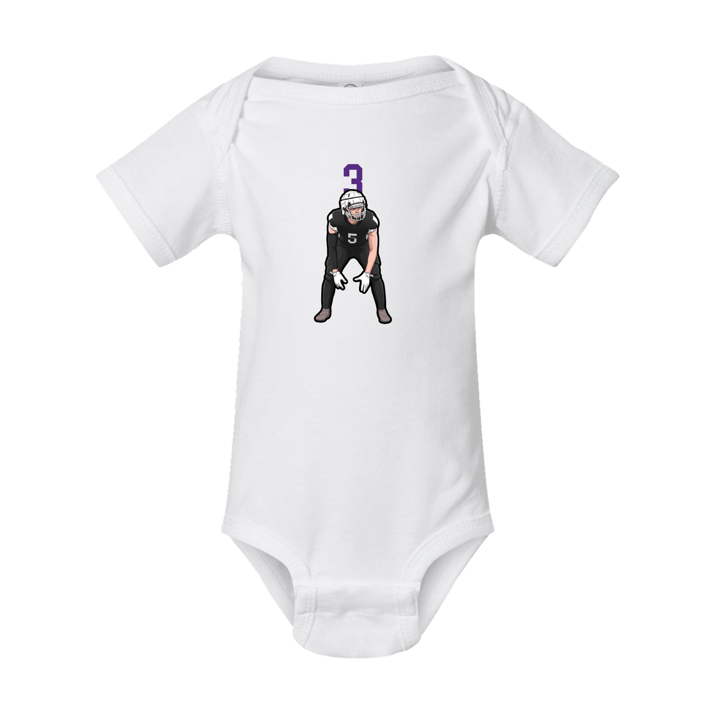 Baby Onesie — Number Top in White
