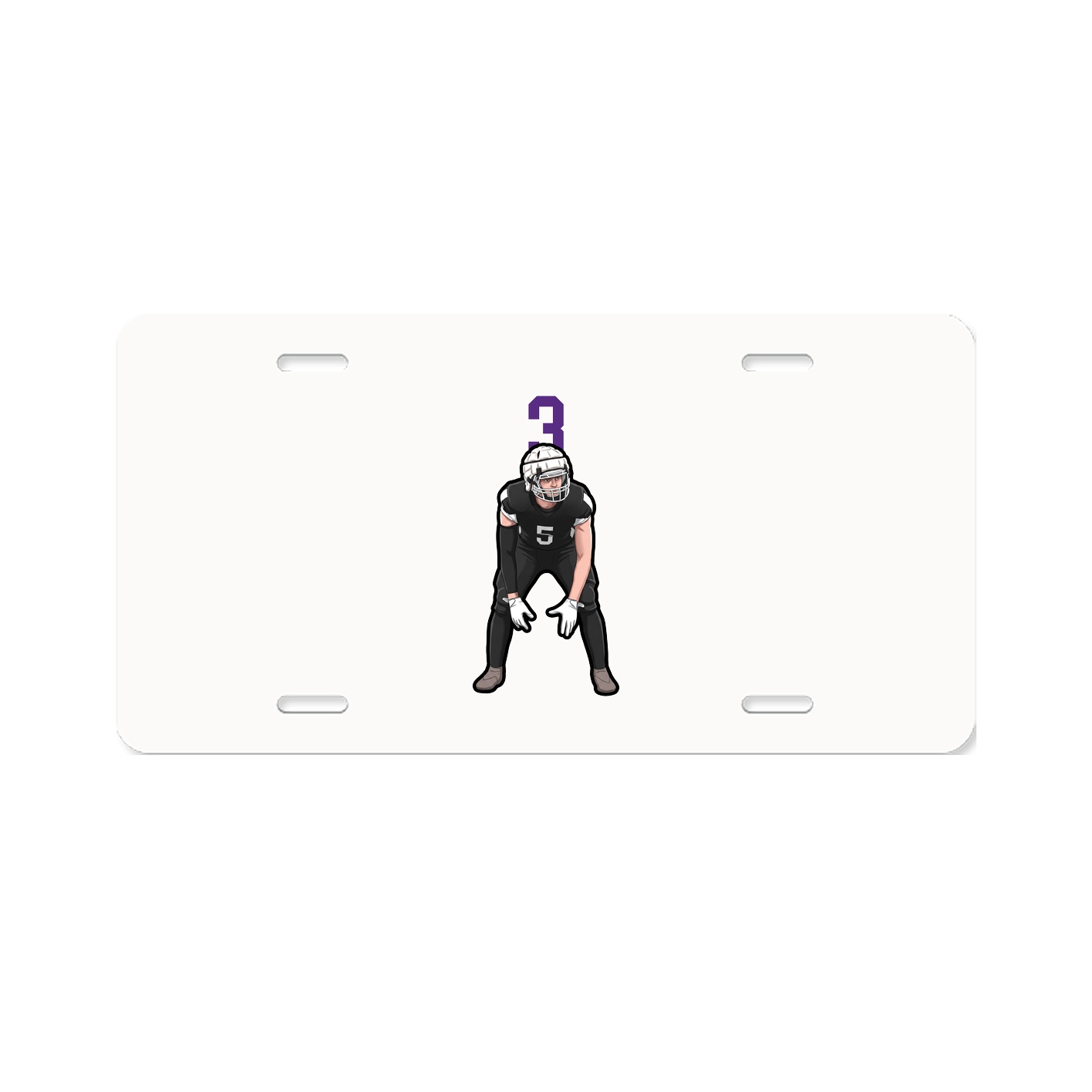 License Plate — Number Top in Classic