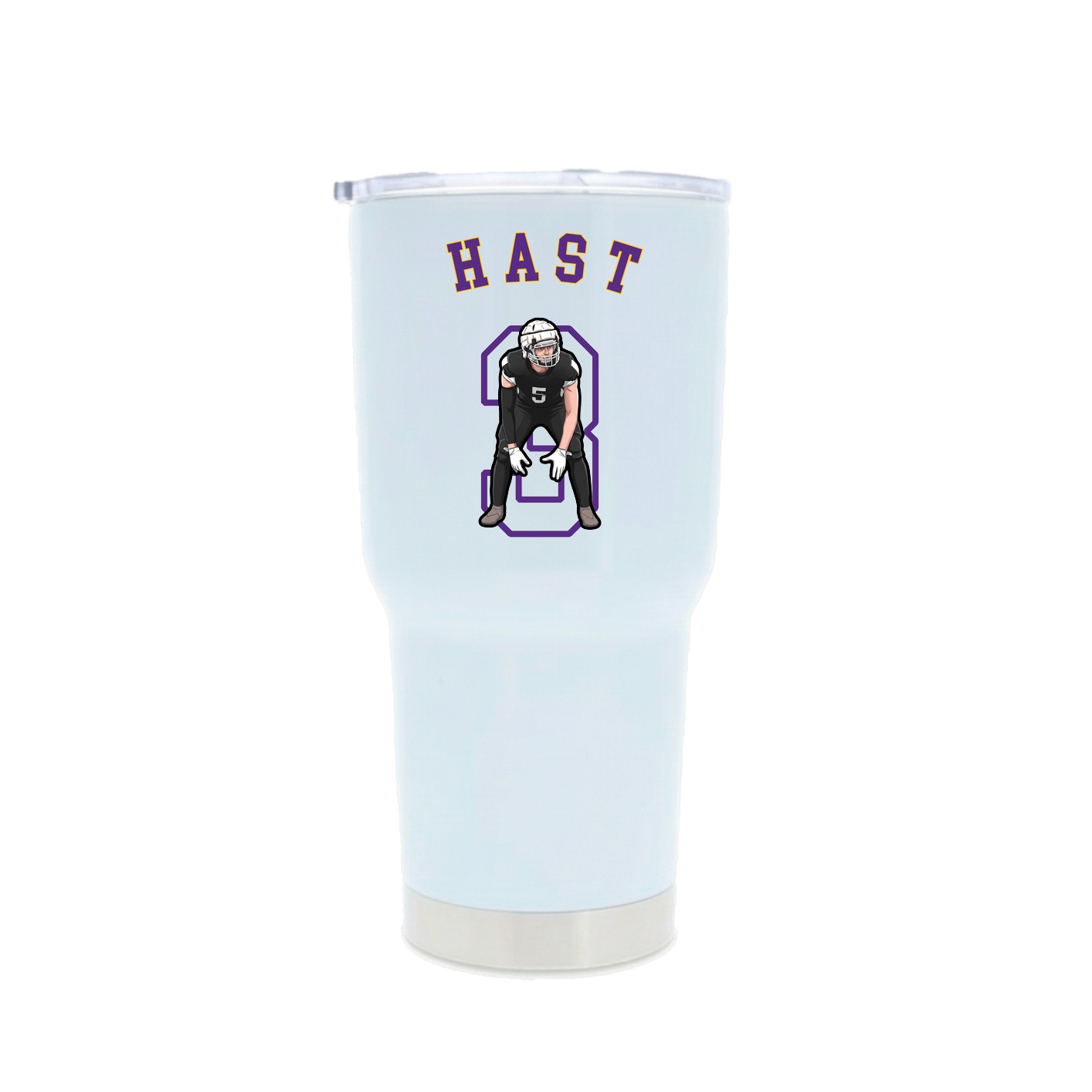 30oz Stainless Steel Tumbler — Shirsey Arch in White