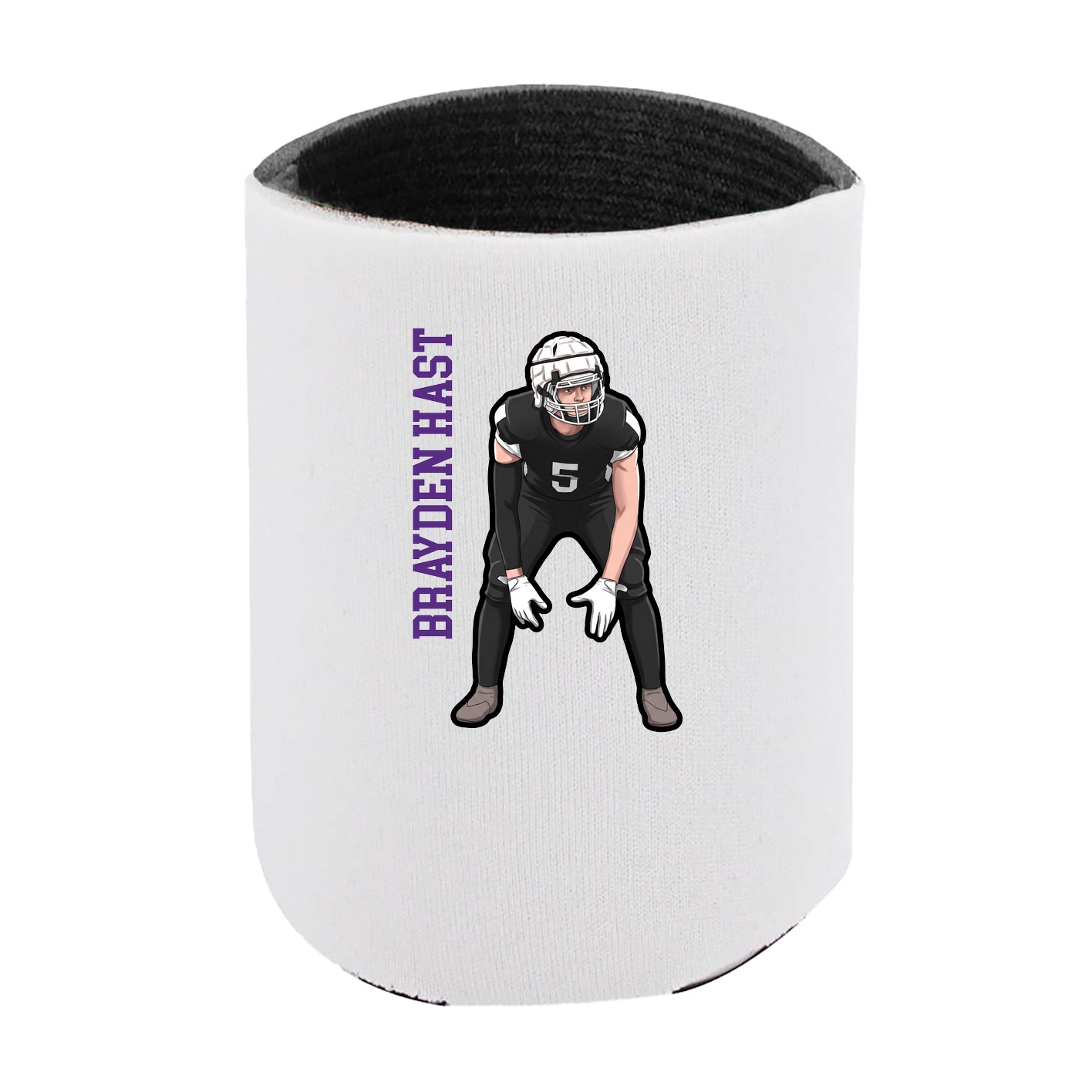 Can Holder — Name Vertical in White