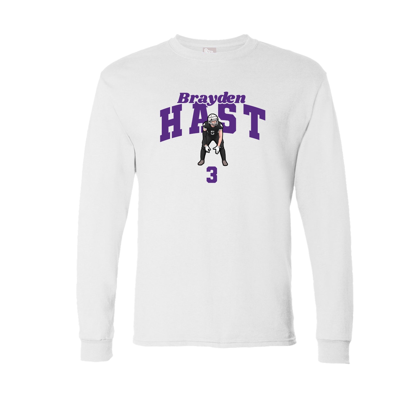 Long Sleeve Tee — Signature Arch in White