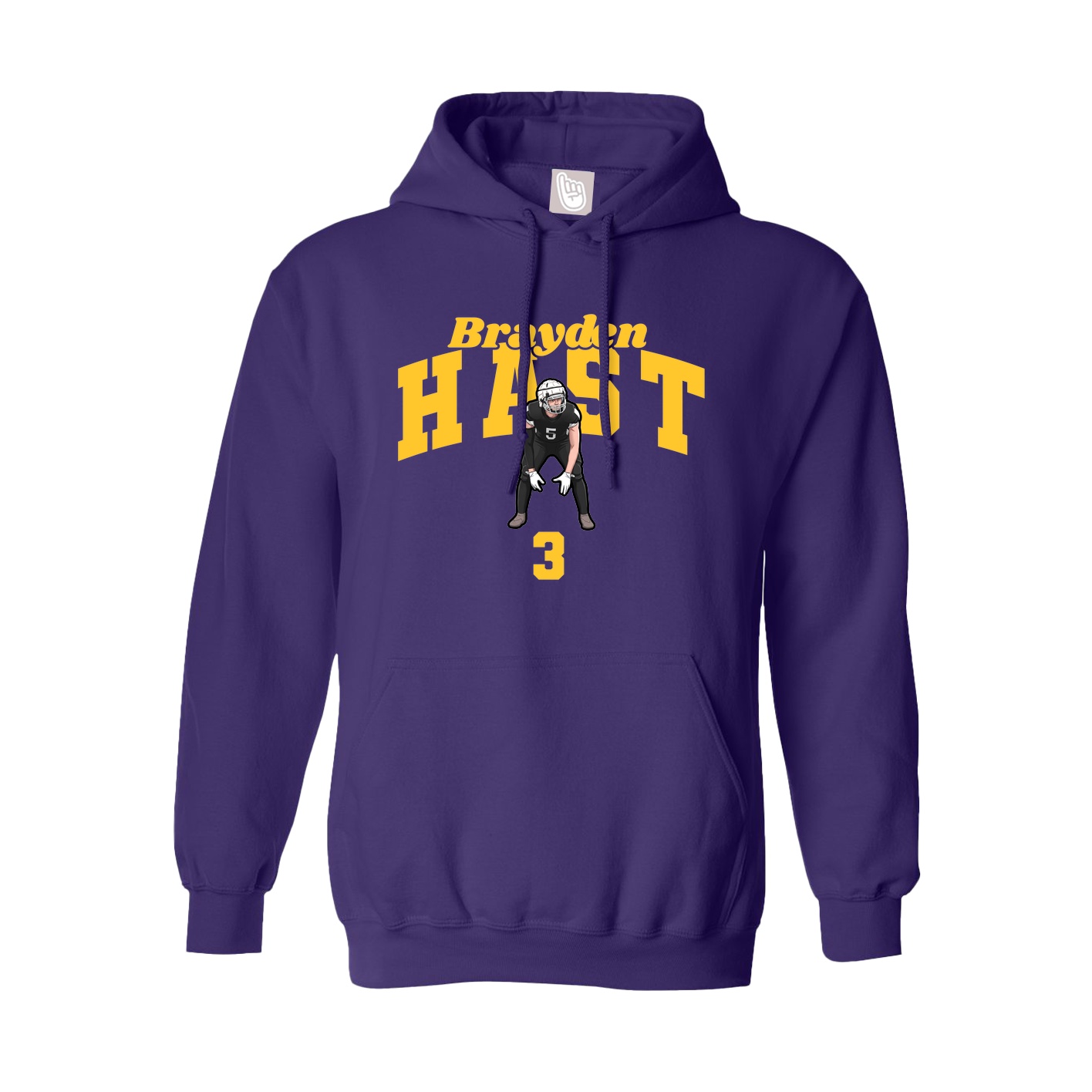 Hoodie — Signature Arch in Purple