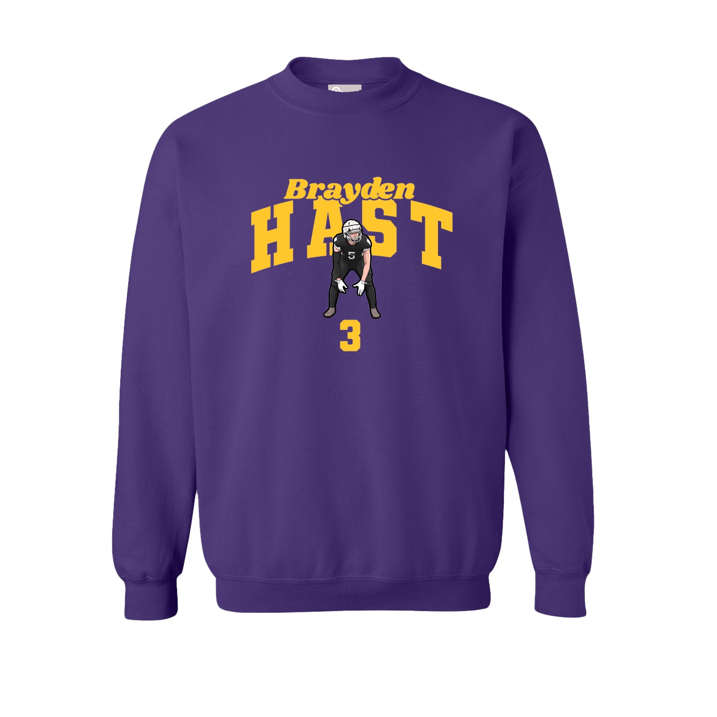 Fleece Crew — Signature Arch in Purple