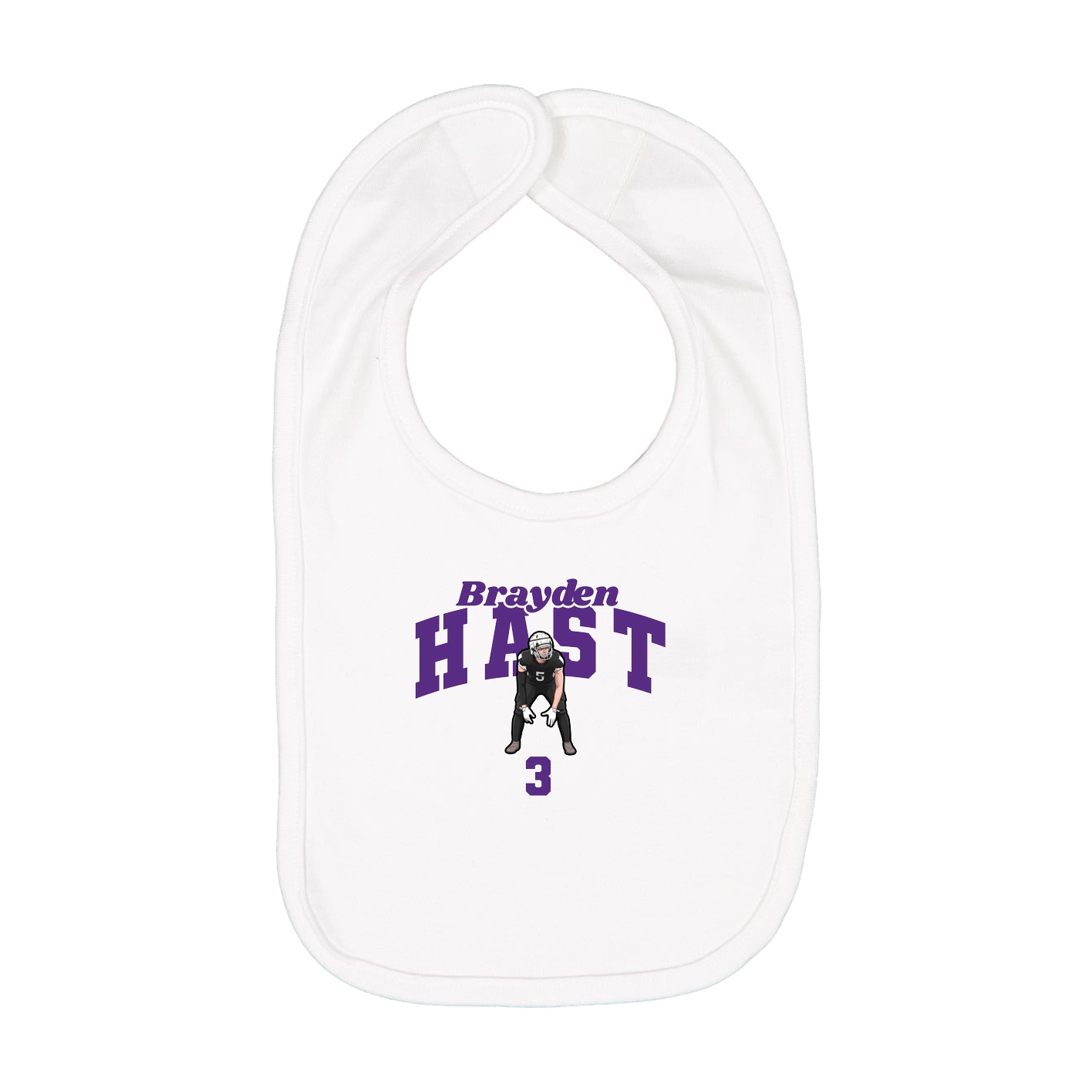 Infant Bib — Signature Arch in White