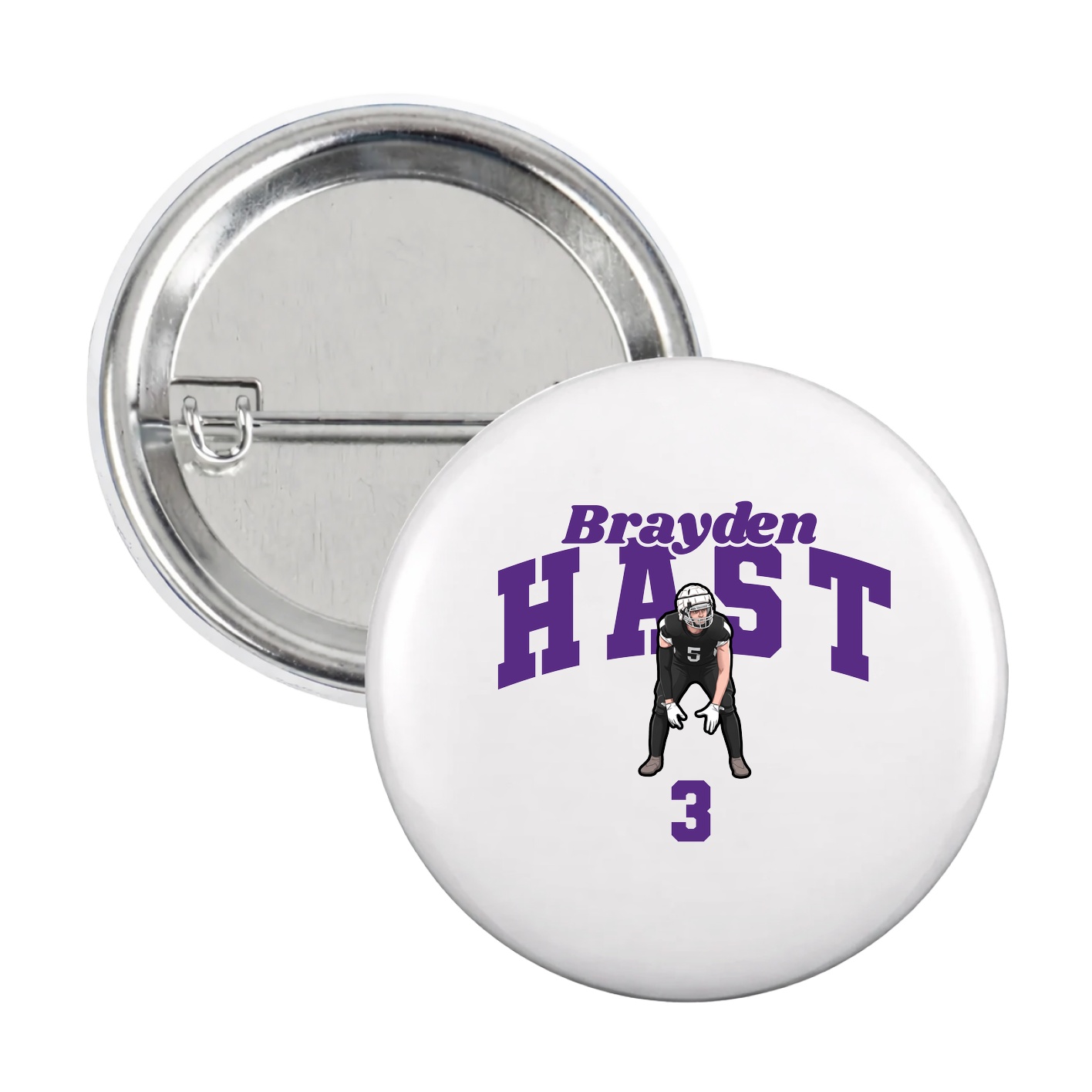 Game Day Button — Signature Arch in White