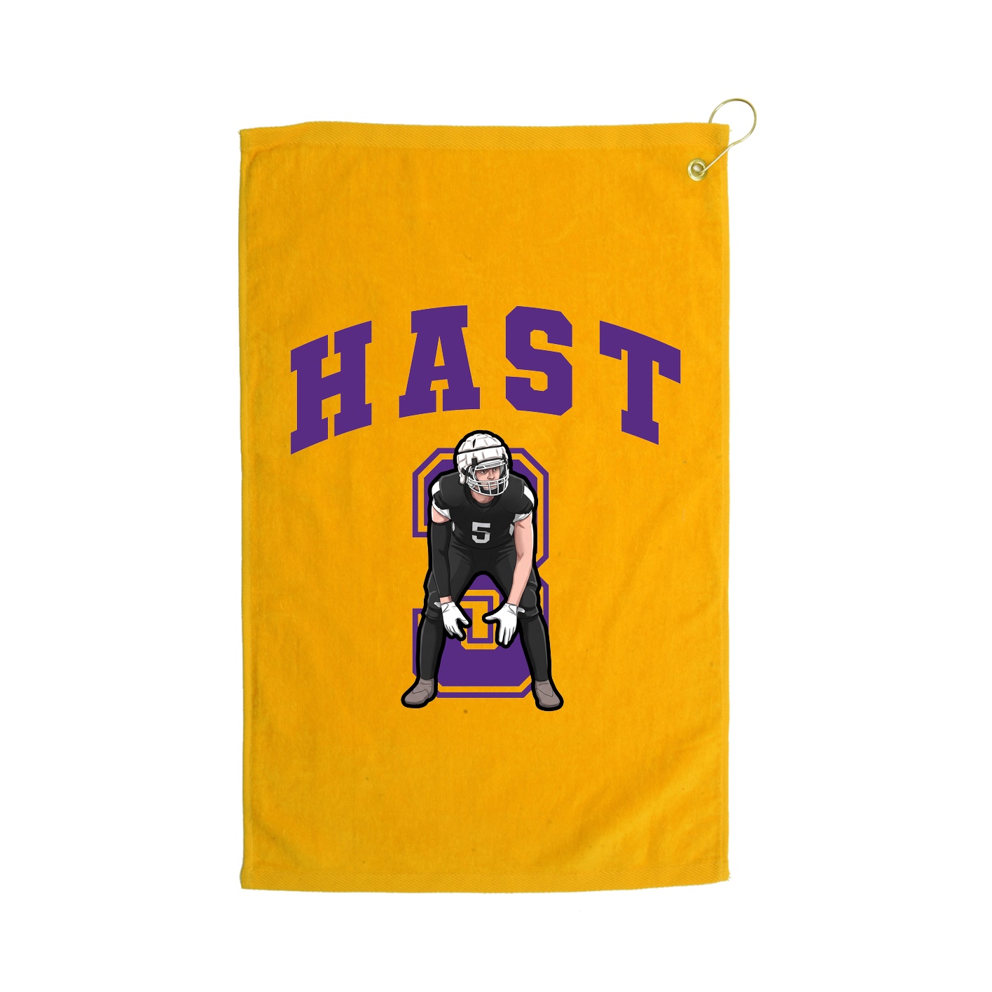 Golf Towel — Number in Gold