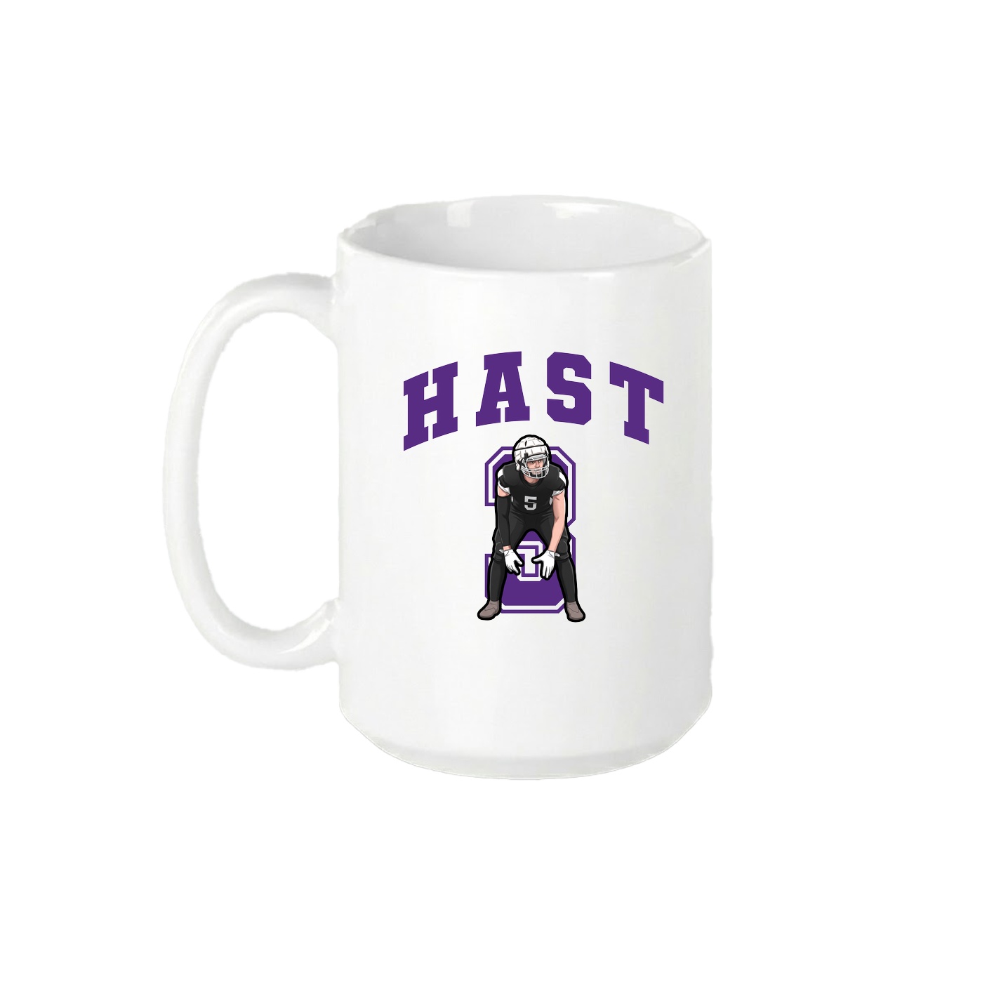 15oz Coffee Mug — Number in White