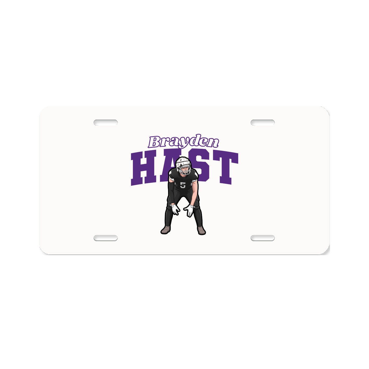 License Plate — Name Arch in Classic
