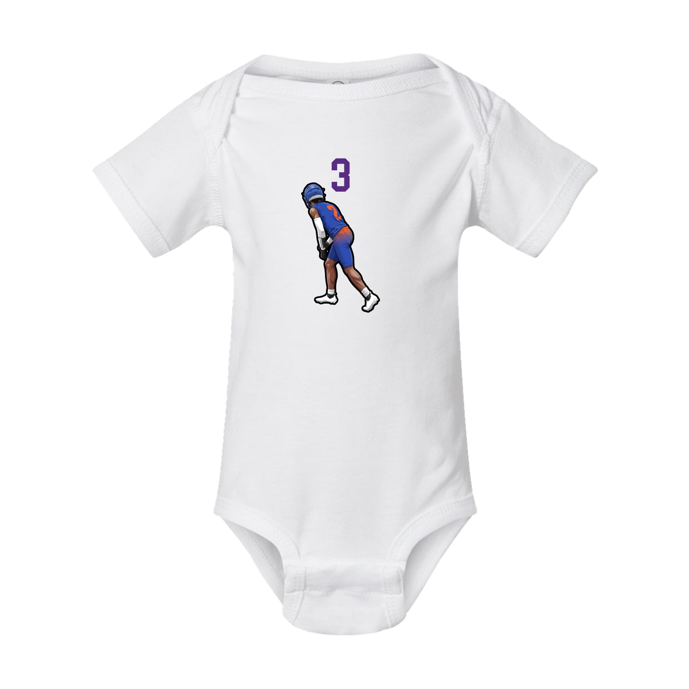 Baby Onesie — Number Top in White